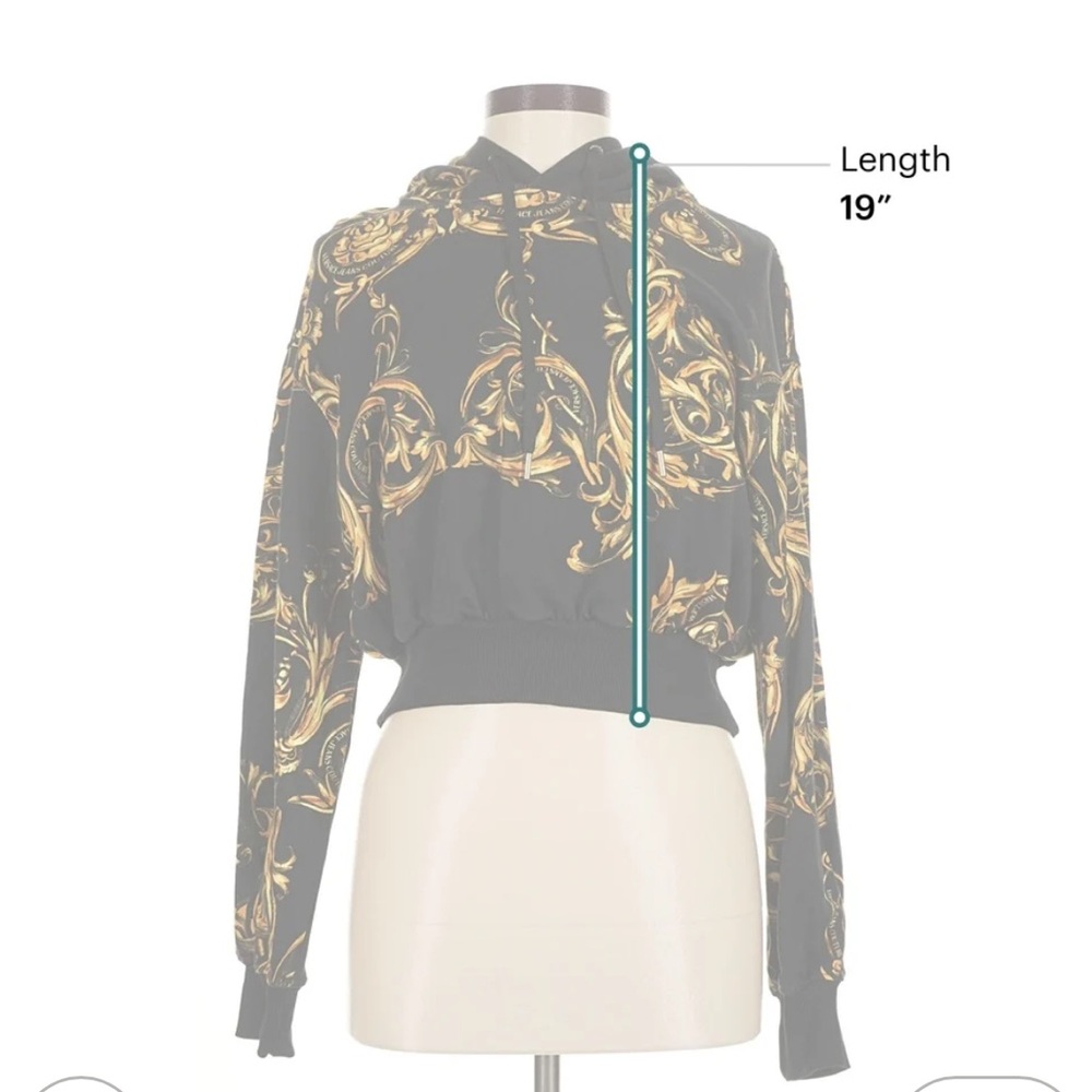 Versace Jeans Couture Baroque Cropped Hoodie – NWT - Picture 6 of 9